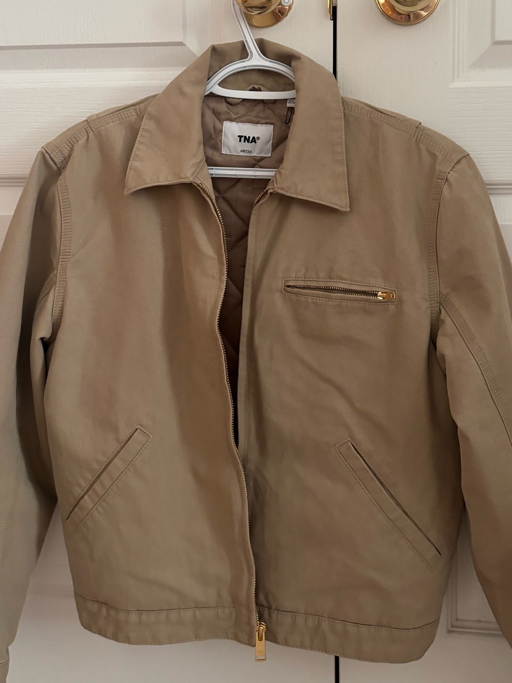 TNA Women’s Beige Zip-Front Jacket
